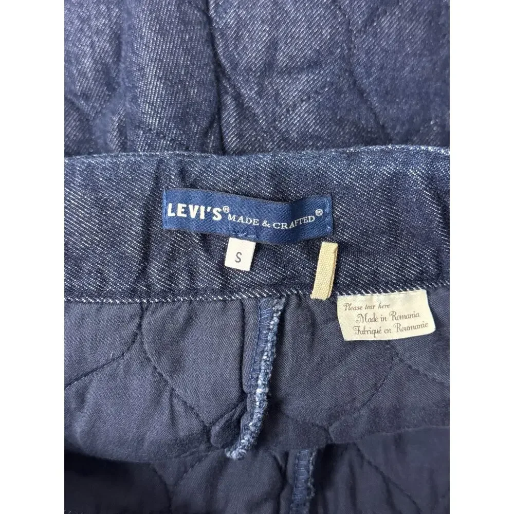 Levis Pants Small Womens Made & Crafted Roamer Quilted Relaxed Fit Cropped